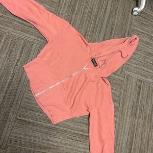 Victorias Secret VSX cropped Coral Pink Zip-Up Hoodie